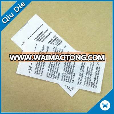 High Quality Custom Printed Label Factory For Clothing