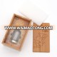 New design perfume wooden  solid box with laser logo