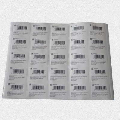 Self Adhesive Wholesale Garment Packaging Label with Barcode Printed