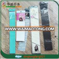 Wholesale luxury custom design printed card pvc bag with hanger Hair extension pvc bag packaging