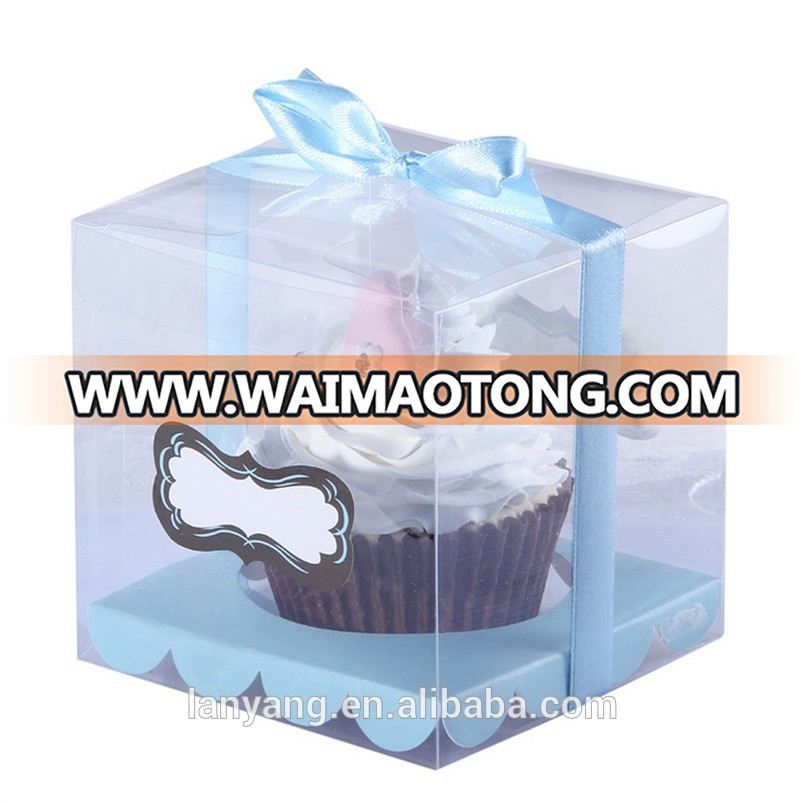 Wedding Favour Sweet Cake Gift Candy Boxes Transparent PVC Cube Gift Box